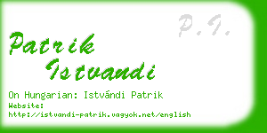 patrik istvandi business card